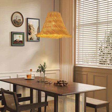 Пендел NATURALEZA 1xE27/40W/230V Ø 45 см ратан