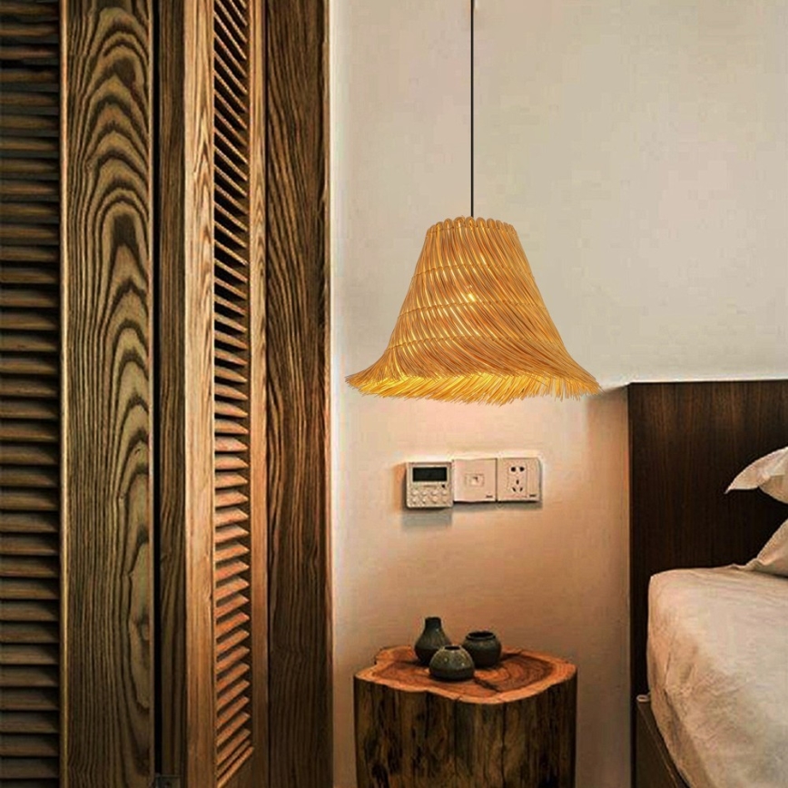 Пендел NATURALEZA 1xE27/40W/230V Ø 45 см ратан