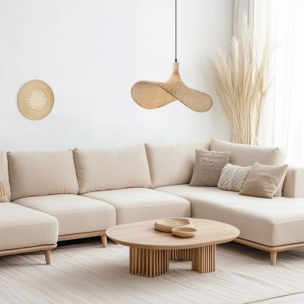 Immax 08290L - Пендел SOMBRERO 1xE27/40W/230V Ø 80 cm ратан