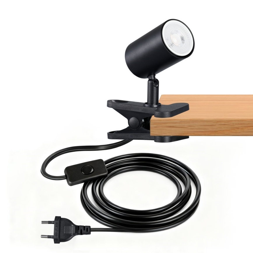 Лампа с щипка PUNTO 1xGU10/9W/230V черна