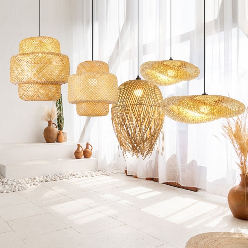 Таванно осветително тяло BOHO HILO 1xE27/40W/230V Ø 80 см