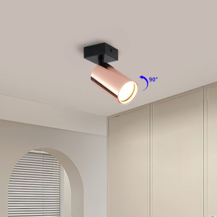 Точково осветително тяло PUNTO 1xGU10/9W/230V розово злато