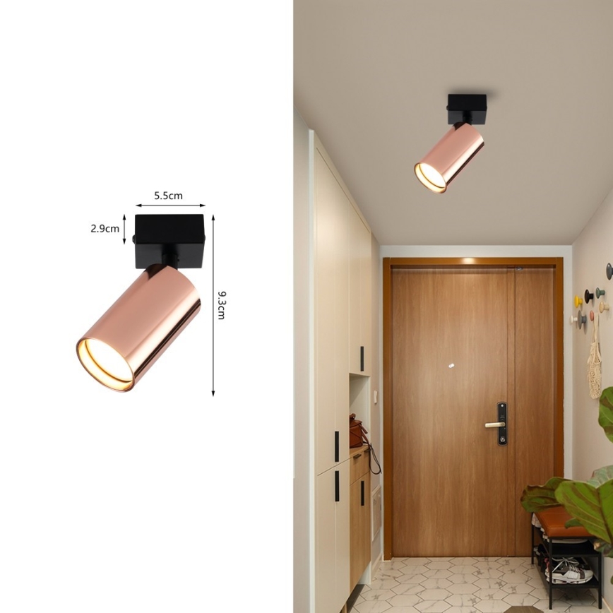 Точково осветително тяло PUNTO 1xGU10/9W/230V розово злато