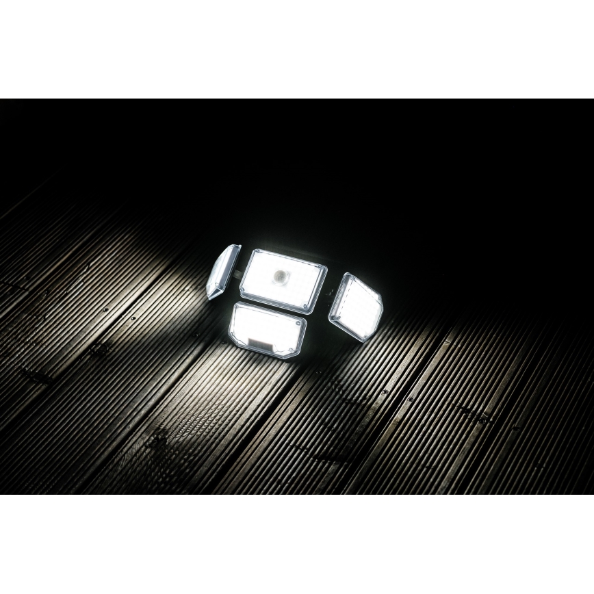 LED Соларен аплик със сензор LED/5W/5,5V IP65 2400 mAh