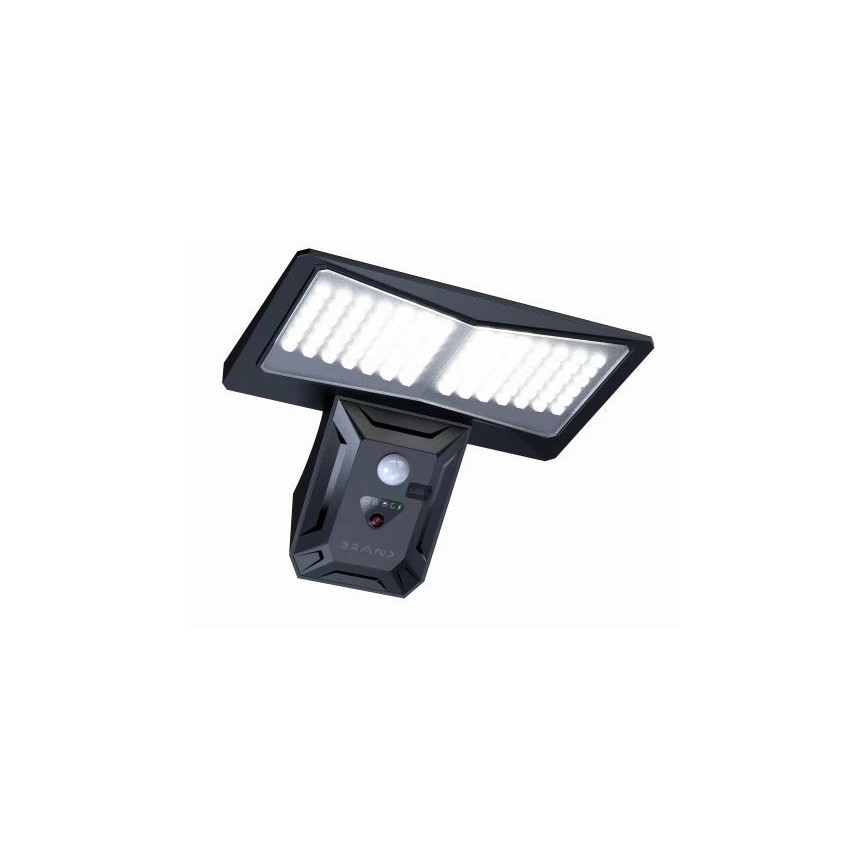 LED Соларен аплик със сензор LED/2,6W/5,5V IP65 1800 mAh черен