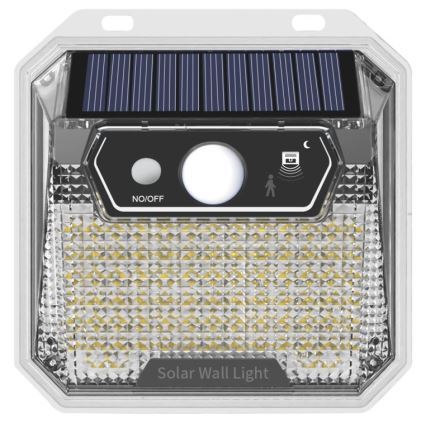 LED Соларен аплик със сензор LED/3W/5,5V IP65 1200 mAh