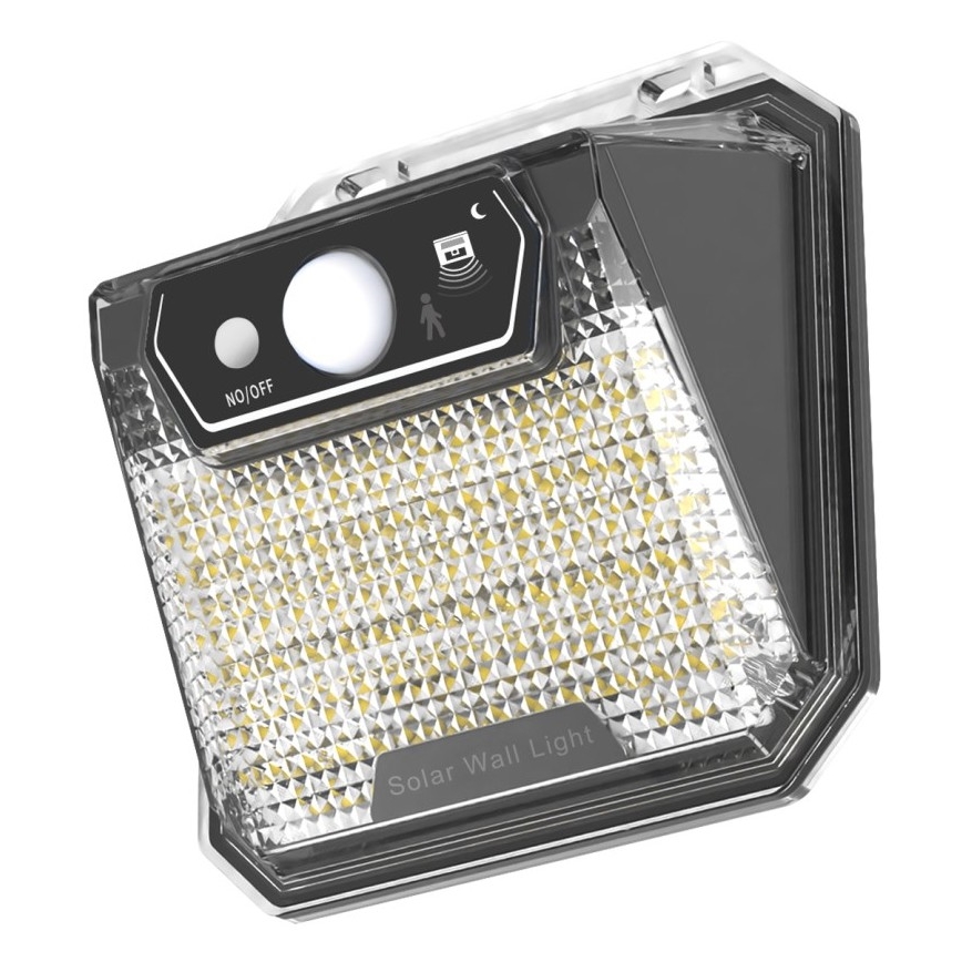 LED Соларен аплик със сензор LED/3W/5,5V IP65 1200 mAh