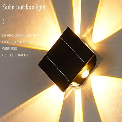 LED Соларен аплик със сензор LED/2W/5V IP54