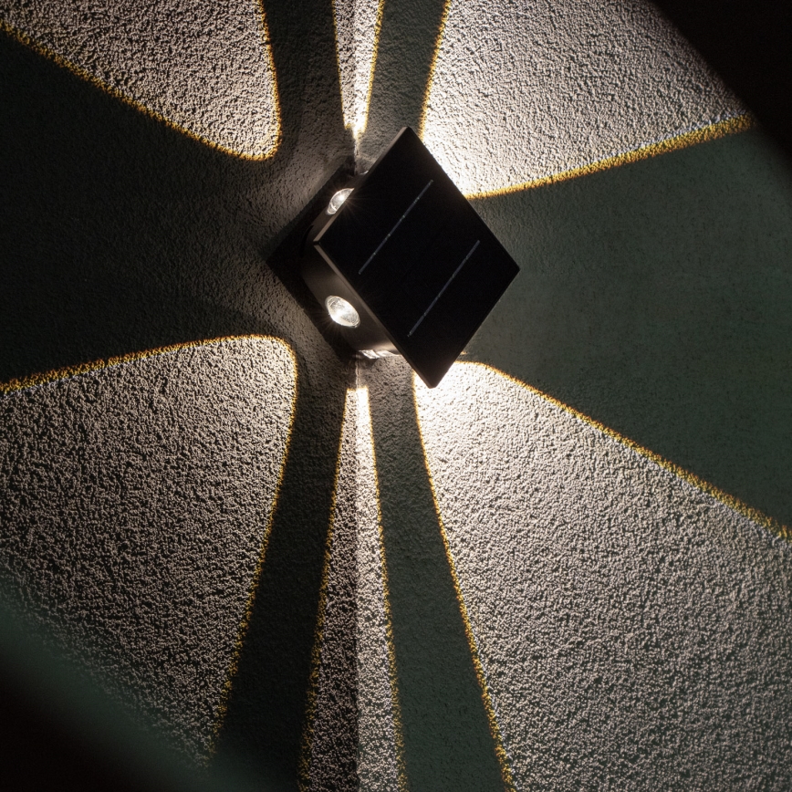 LED Соларен аплик със сензор LED/2W/5V IP54