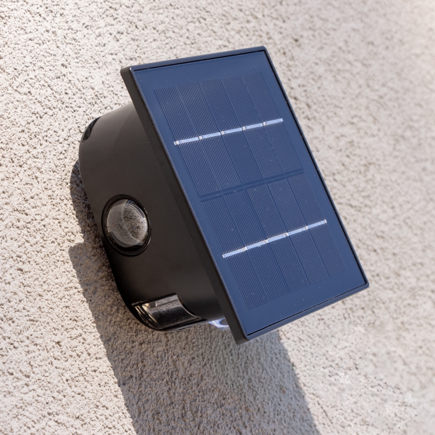 LED Соларен аплик със сензор LED/2W/5V IP54