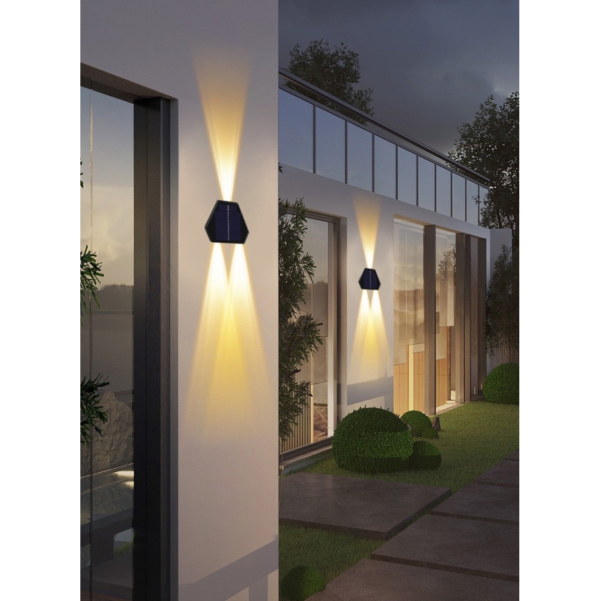 LED Соларен аплик със сензор LED/2W/5V IP54 1300 mAh