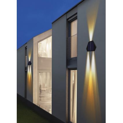 LED соларен стенен осветител с сензор LED/2W/5V IP54 1300 mAh
