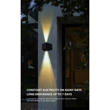 LED соларен стенен осветител с сензор LED/2W/5V IP54 1300 mAh