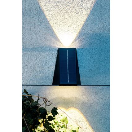 LED Соларен аплик със сензор LED/2W/5V IP54 1300 mAh