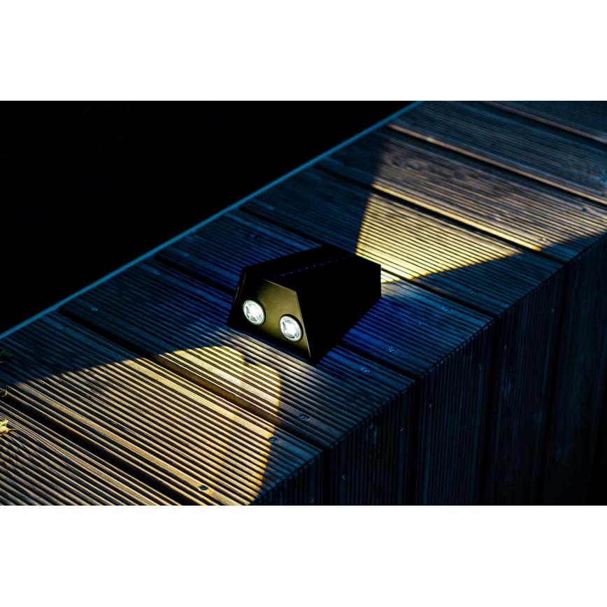 LED Соларен аплик със сензор LED/2W/5V IP54 1300 mAh