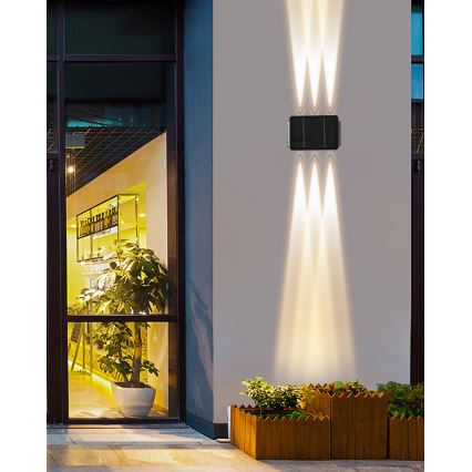 LED Соларен аплик със сензор LED/2W/5V IP54 1300 mAh