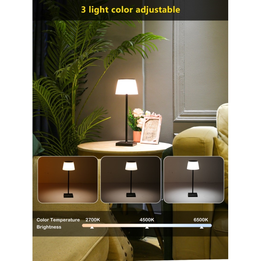 LED регулируема външна соларна лампа със сензор LED/4W/5V IP44 3600 mAh