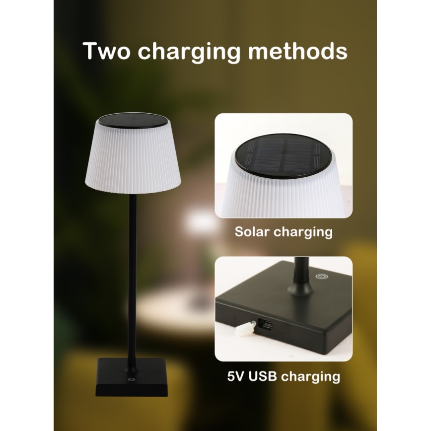 LED регулируема външна соларна лампа със сензор LED/4W/5V IP44 3600 mAh