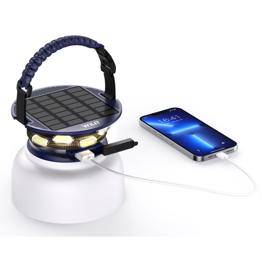 LED RGB Преносима соларна акумулаторна лампа с LED верига LED/10W/5V 3600 mAh IP65 3600 mAh