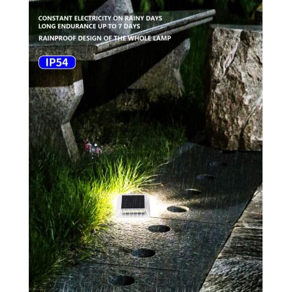 LED Екстериорна лампа със соларен сензор LED/0,03W/1,2V IP54