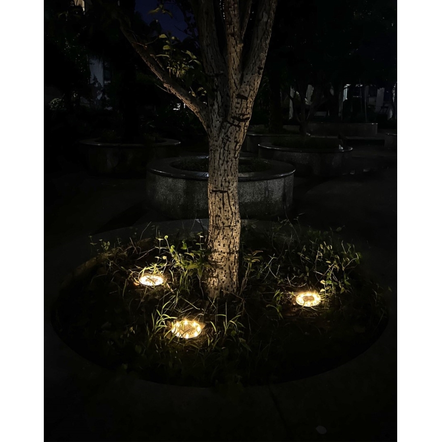 К-кт 4x LED Екстериорна лампа със соларен сензор LED/0,048W/2V IP68