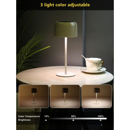 LED регулируема външна соларна лампа LED/4W/5V 3600mAh IP44