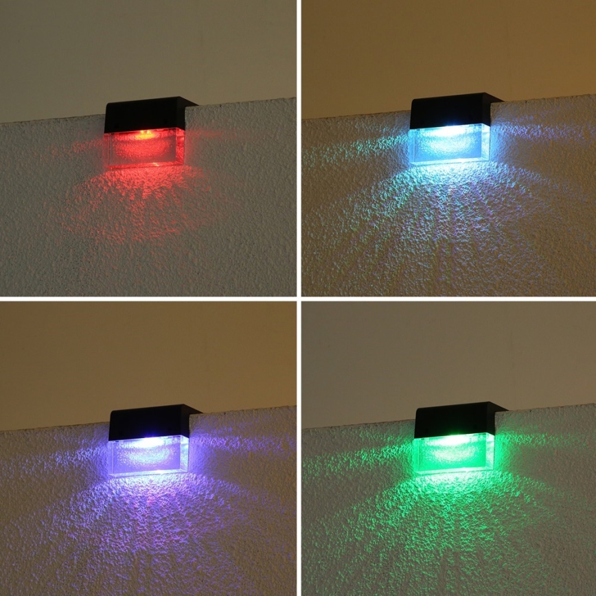 К-кт 6x LED RGB Соларен аплик LED/1W/1,2V 3500K IP65