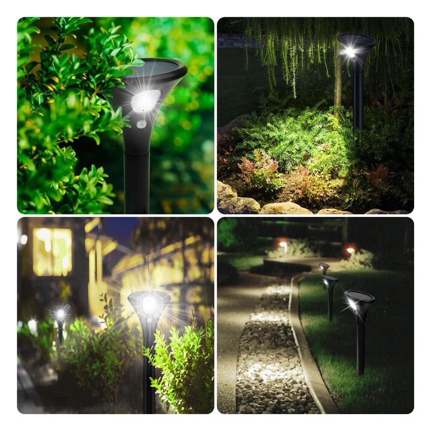 LED Соларна лампа със сензор LED/1W/3,7V 6000K IP65 1500 mAh