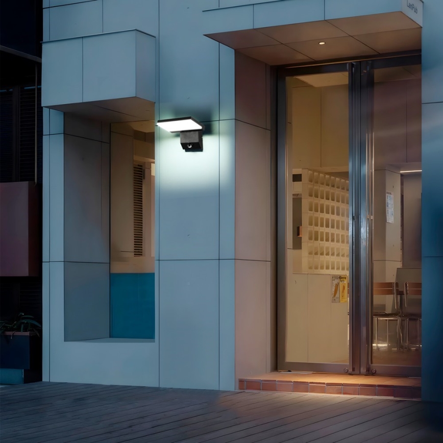 LED външно стеново осветително тяло със сензор MODERN LED/18W/230V IP65