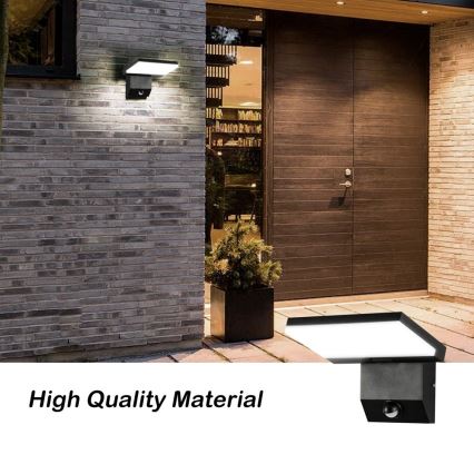 LED външно стеново осветително тяло със сензор MODERN LED/18W/230V IP65
