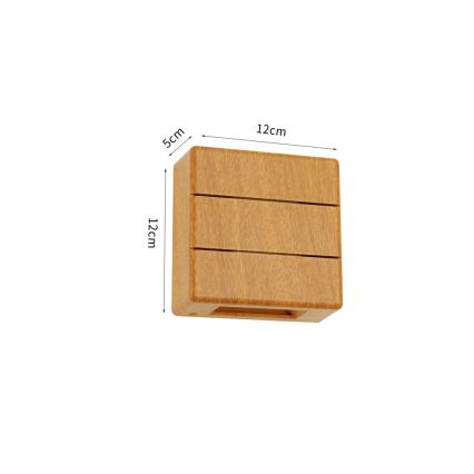 LED външна стенна лампа LUXLINE LED/6W/230V 3000K IP54 дъб