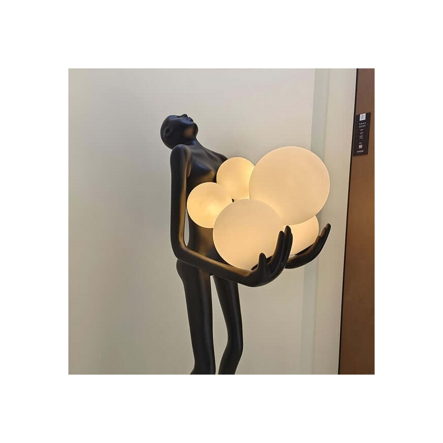 Подова лампа SILUETTE 6xE27/25W/230V 180 cm Human Ball