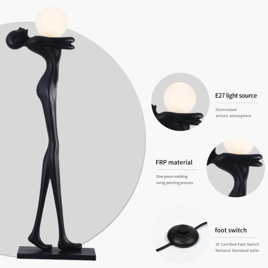 Подова лампа SILUETTE 1xE27/25W/230V 175 cm Human Woman