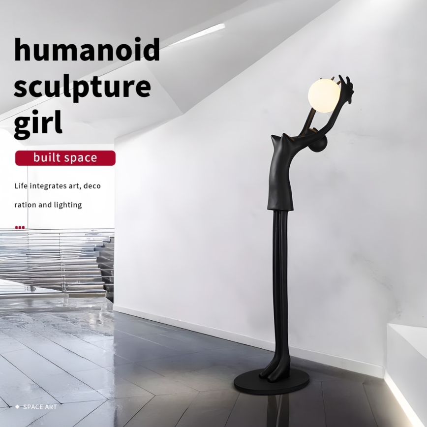 Подова лампа SILUETTE 1xE27/25W/230V 210 cm Human Girl