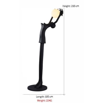 Подова лампа SILUETTE 1xE27/25W/230V 210 cm Human Girl