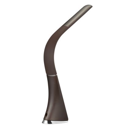 LED Димируема настолна лампа с дисплей LEATHER LED/7W/230V