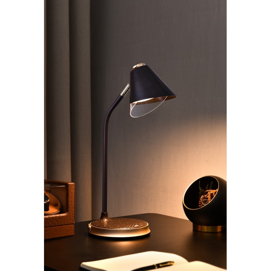 LED Димируема настолна лампа с безжично зареждане FINCH LED/9W/12/230V сив/лъскав хром