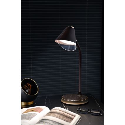 LED Димируема настолна лампа с безжично зареждане FINCH LED/9W/12/230V сив/лъскав хром
