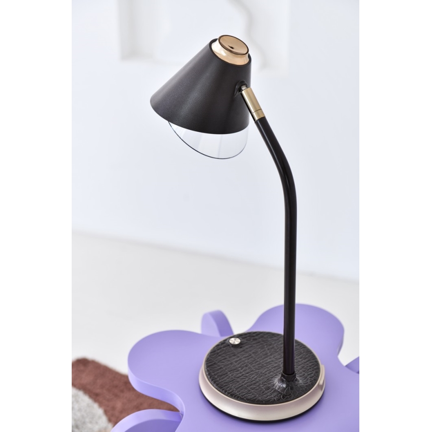 LED Димируема настолна лампа с безжично зареждане FINCH LED/9W/12/230V сив/лъскав хром
