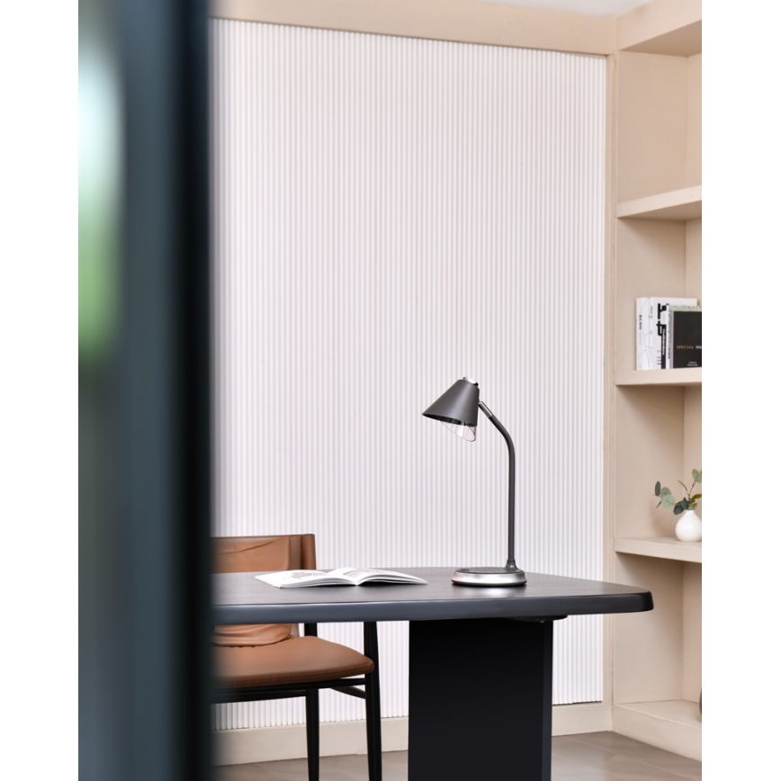 LED Димируема настолна лампа с безжично зареждане FINCH LED/9W/12/230V сив/лъскав хром