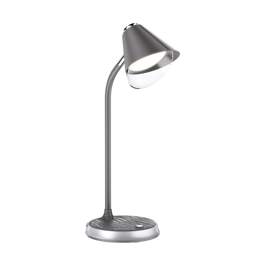 LED Димируема настолна лампа с безжично зареждане FINCH LED/9W/12/230V сив/лъскав хром