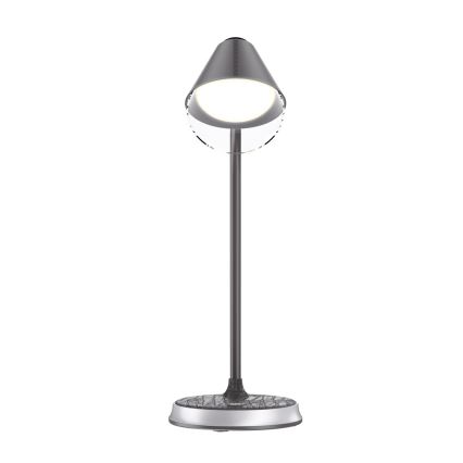 LED Димируема настолна лампа с безжично зареждане FINCH LED/9W/12/230V сив/лъскав хром