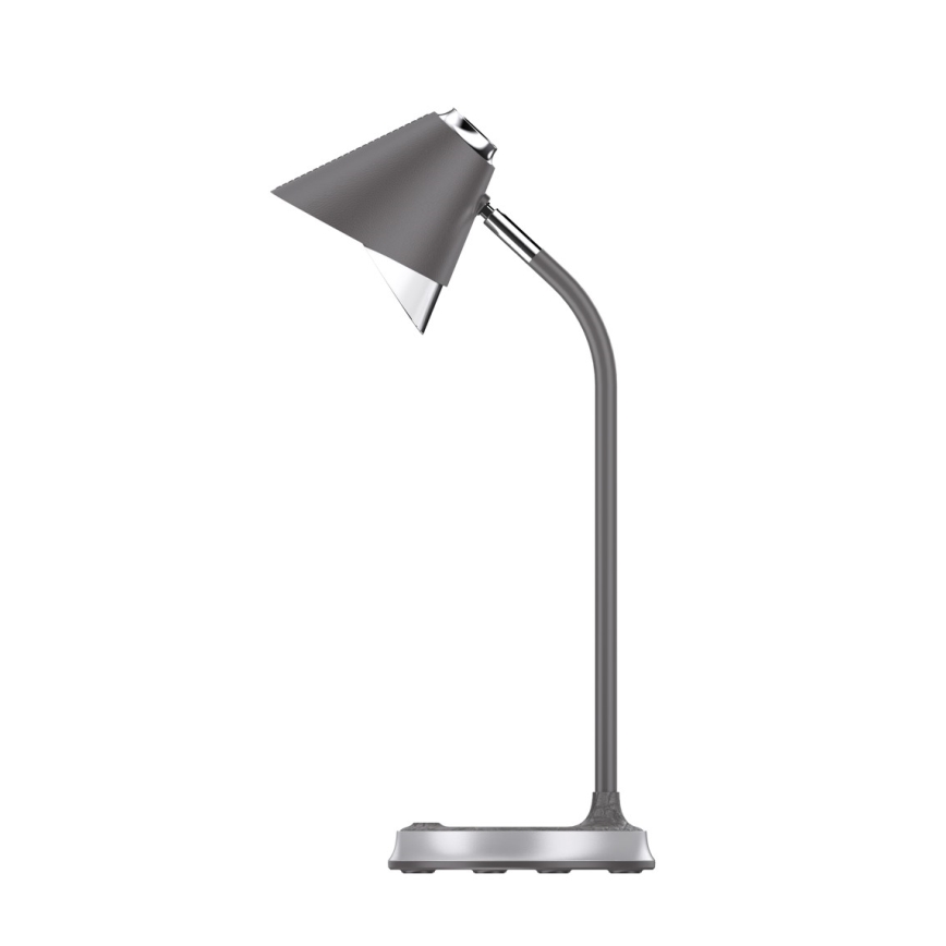LED Димируема настолна лампа с безжично зареждане FINCH LED/9W/12/230V сив/лъскав хром