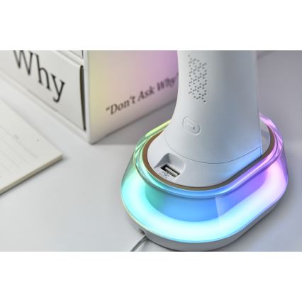LED RGB Димируема настолна лампа с безжично зареждане CORELLA LED/7W/12/230V черен