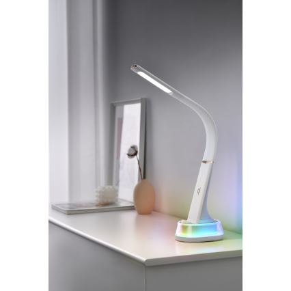 LED RGB Димируема настолна лампа с безжично зареждане CORELLA LED/7W/12/230V черен