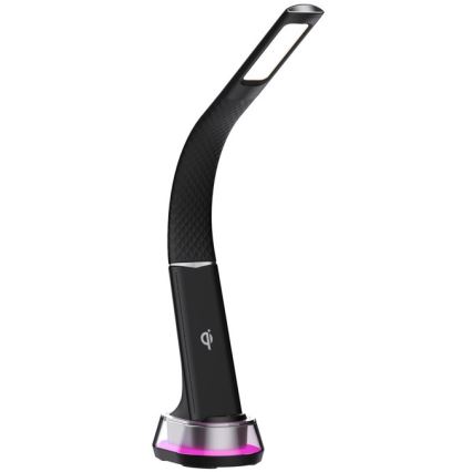 LED RGB Димируема настолна лампа с безжично зареждане CORELLA LED/7W/12/230V черен