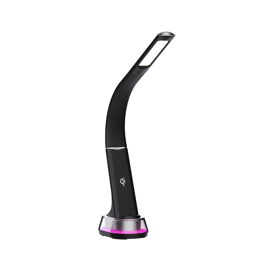 LED RGB Димируема настолна лампа с безжично зареждане CORELLA LED/7W/12/230V черен