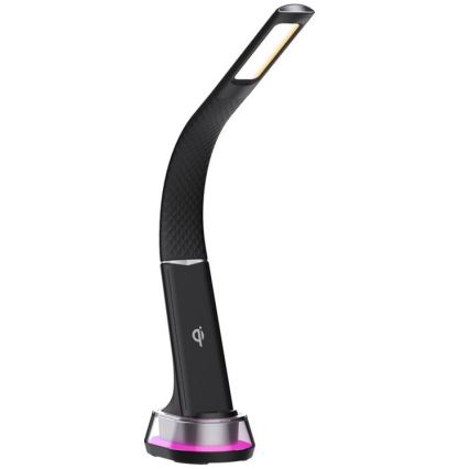 LED RGB Димируема настолна лампа с безжично зареждане CORELLA LED/7W/12/230V черен