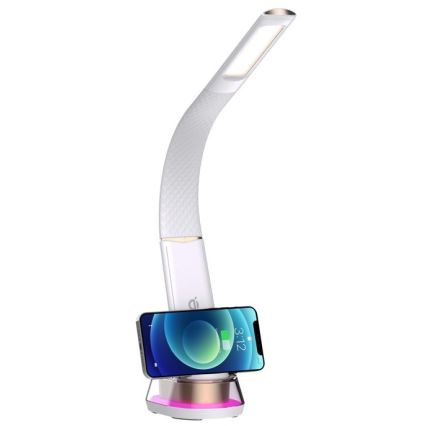 LED RGB Димируема настолна лампа с безжично зареждане CORELLA LED/7W/12/230V бял