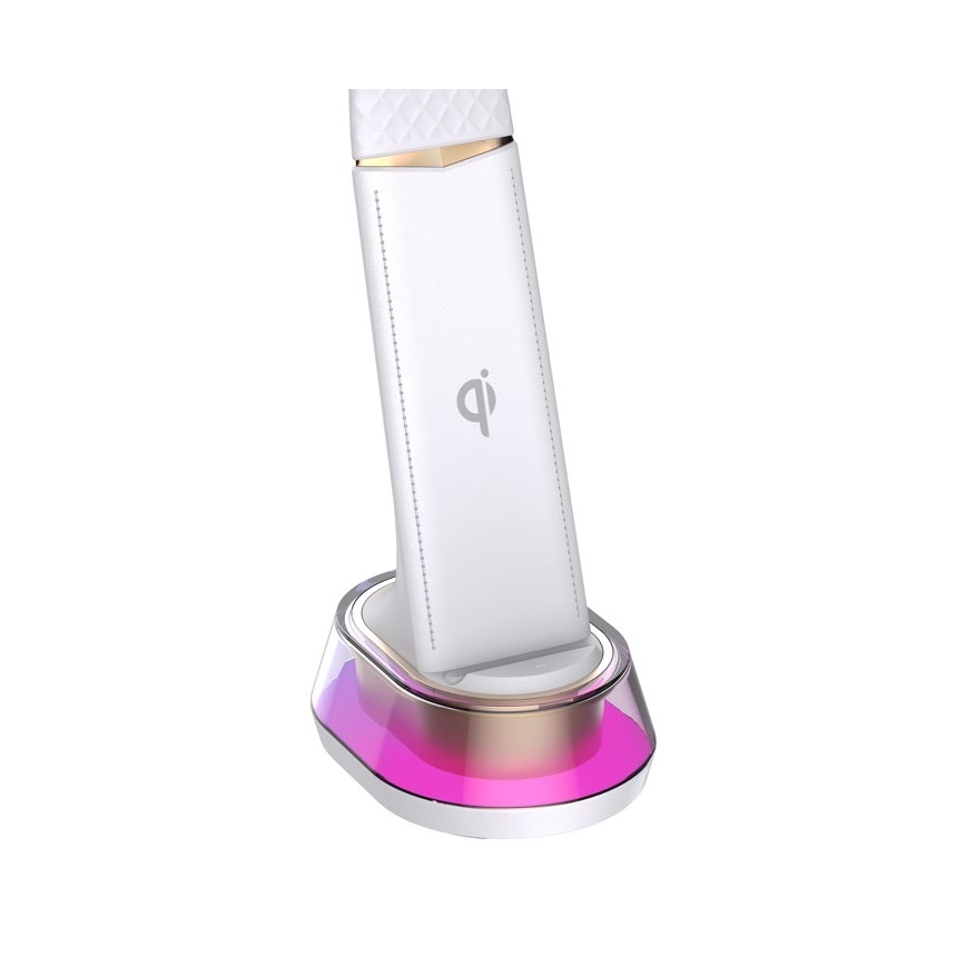 LED RGB Димируема настолна лампа с безжично зареждане CORELLA LED/7W/12/230V бял